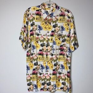 ME Sport 100% Rayon 1948 California Woodie Wagon Hawaiian Shirt L